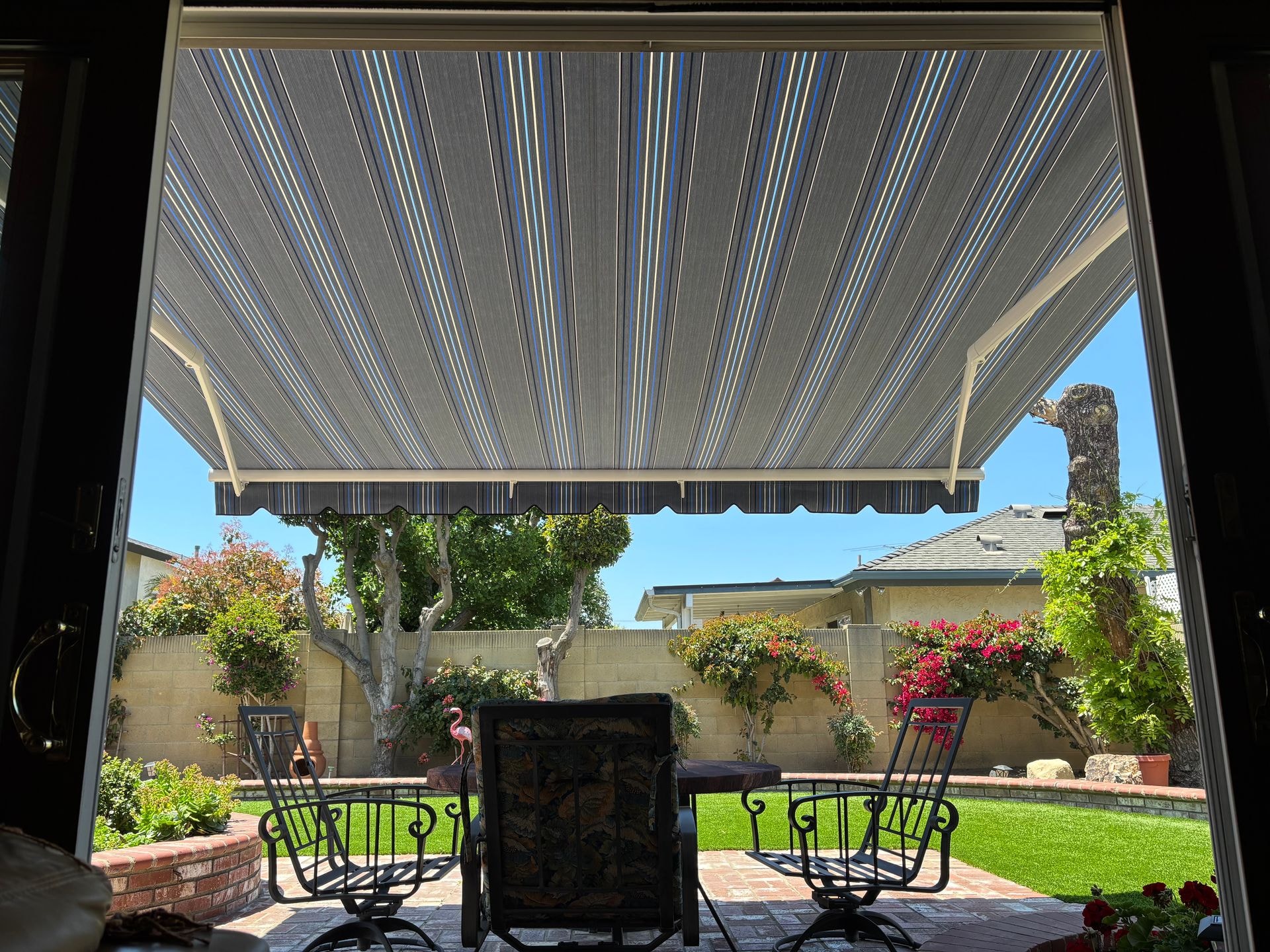 Retractable Awnings installation project 1 in Costa Mesa, CA