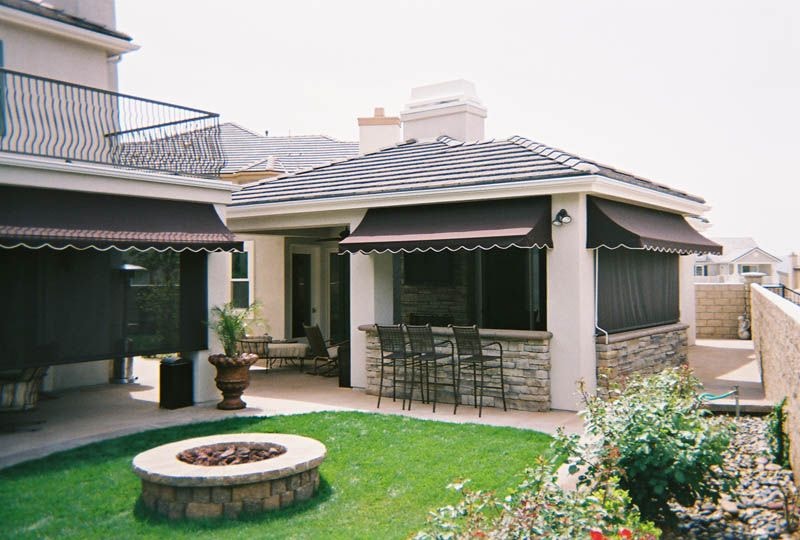 Residential awning installation in Costa Mesa