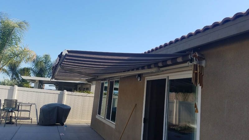 Suburban-style residential awning