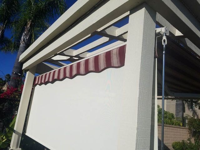 Custom awning for Garden Grove backyard