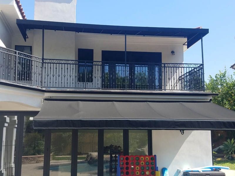 Retractable awning on Garden Grove home