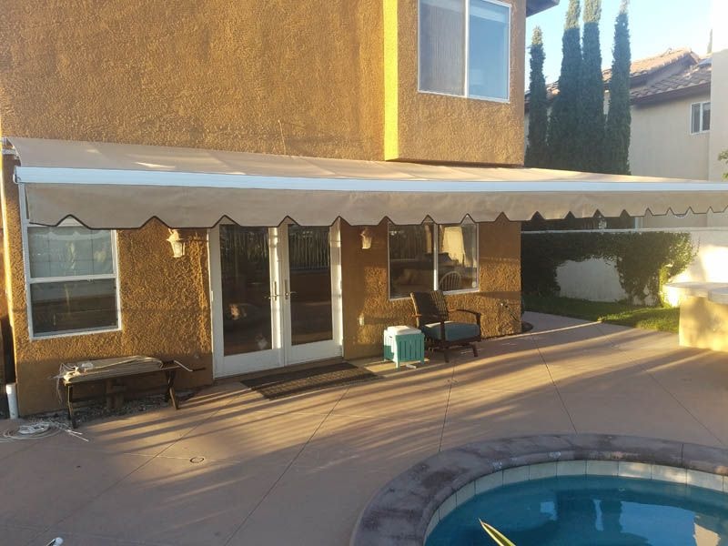 Residential awning in Garden Grove neighborhood