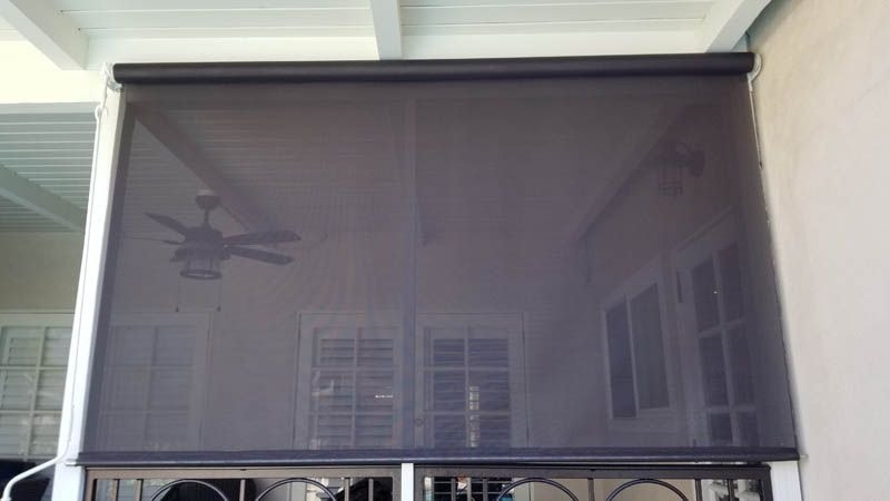 Retractable awning on Huntington Beach home