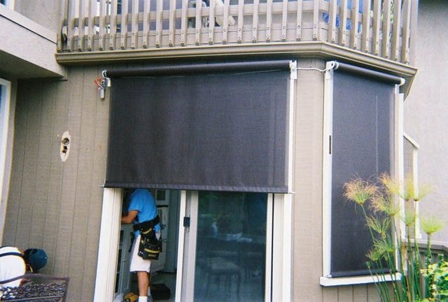 Residential awning installation in Newport Beach