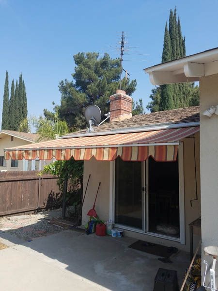 Luxury coastal-style residential awning