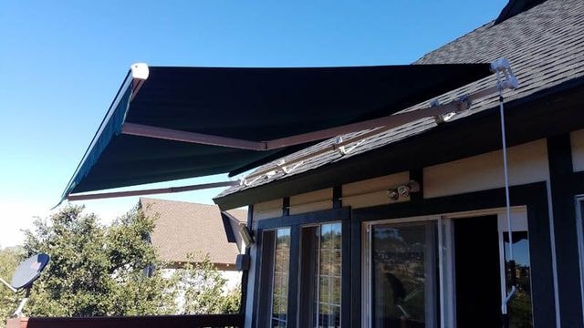Custom awning for Orange County backyard