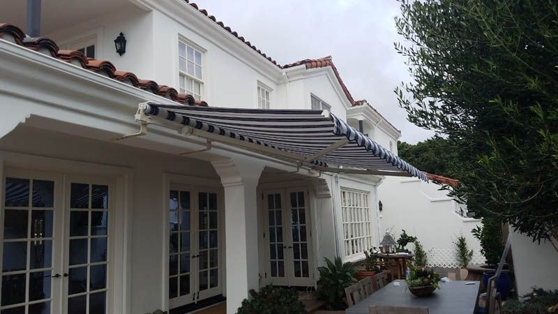 Residential awning in Orange County neighborhood